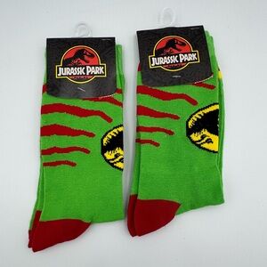 NEW JURASSIC PARK CREW SOCKS‎ 10-13 TWO PAIRS